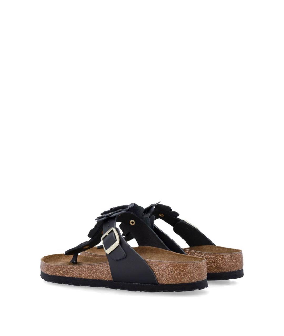 BIRKENSTOCK Черные кожаные сандалии, фото 4
