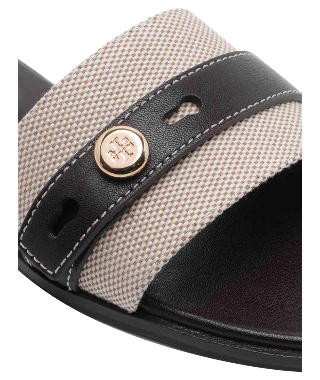 TORY BURCH Черные кожаные сандалии, фото 4