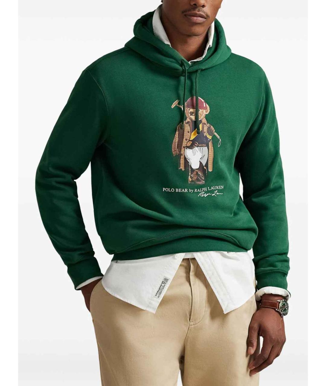 POLO RALPH LAUREN Зеленый полиэстеровый джемпер / свитер, фото 4