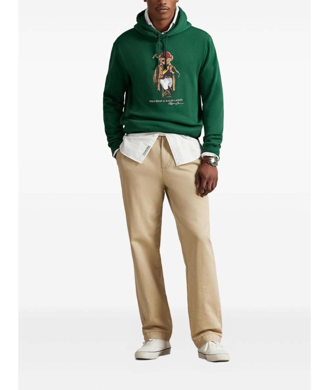 POLO RALPH LAUREN Зеленый полиэстеровый джемпер / свитер, фото 2