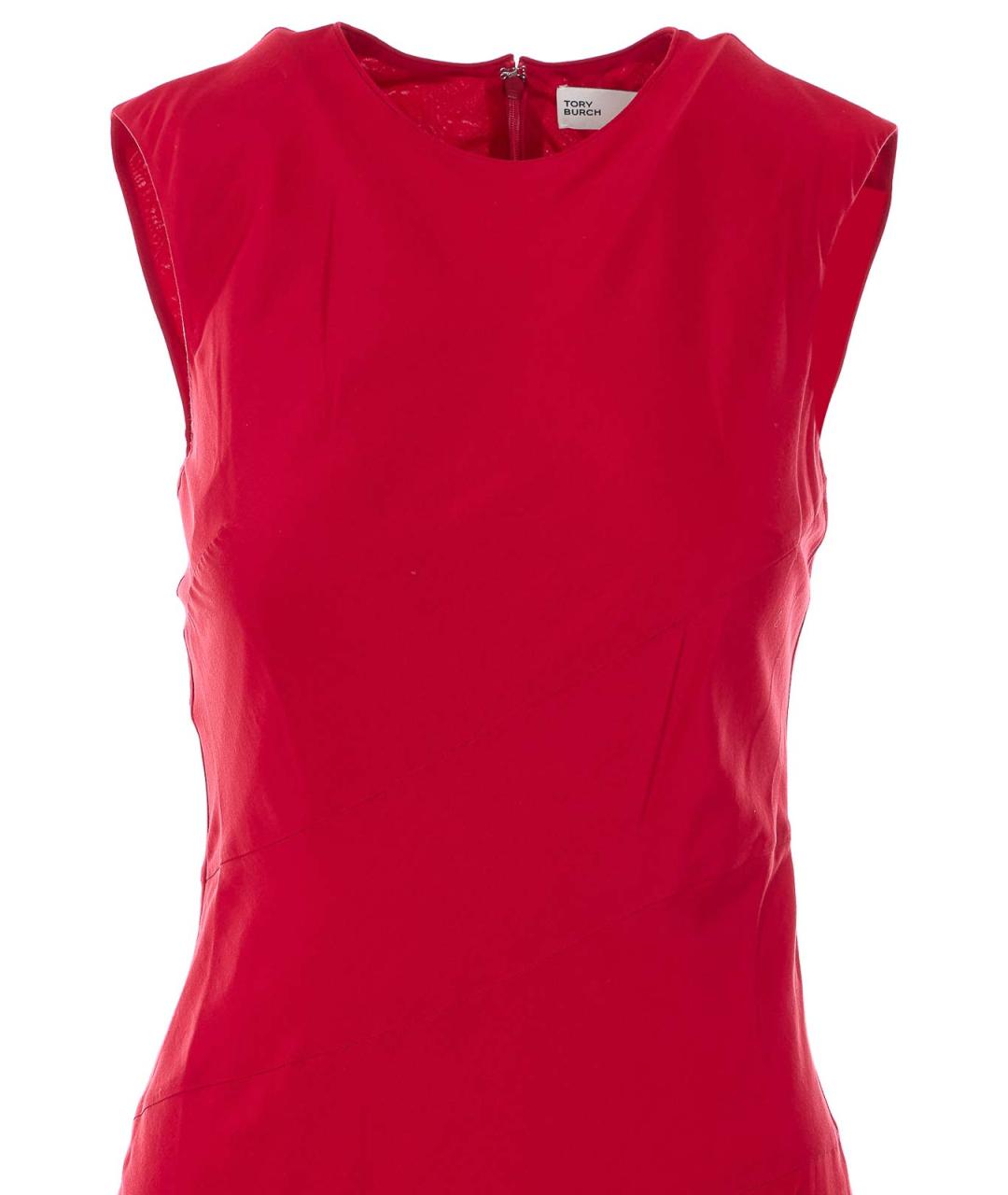 TORY BURCH Красное хлопковое повседневное платье, фото 4