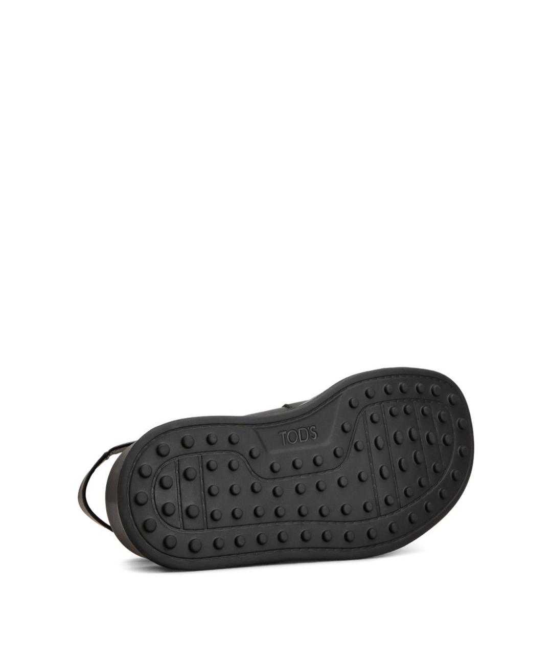 TOD'S Черные кожаные сандалии, фото 2