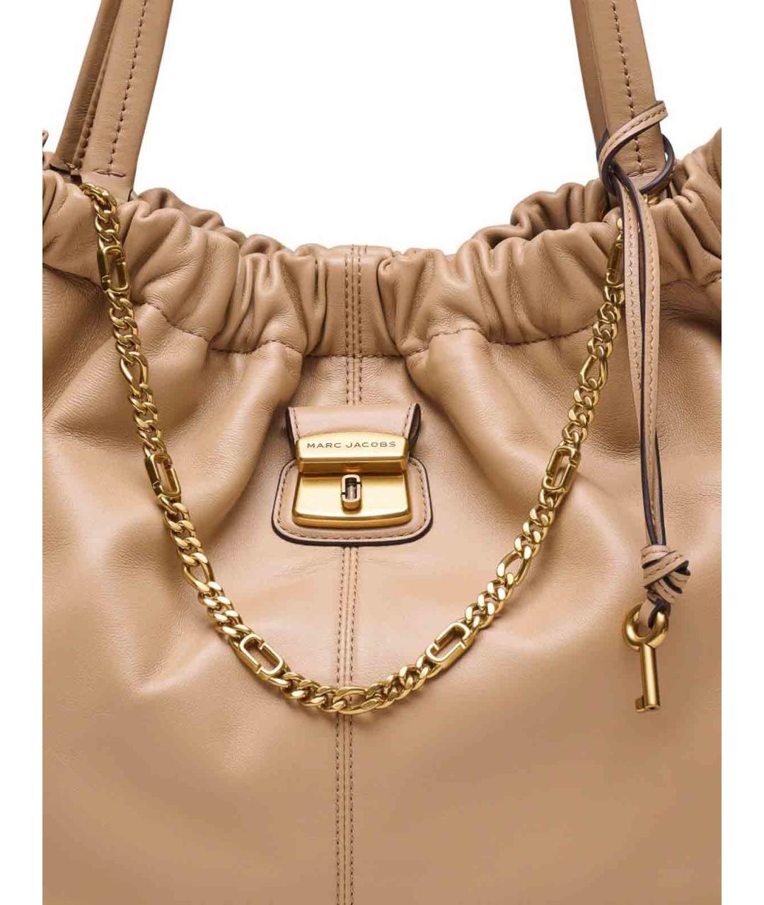 MARC JACOBS Бежевая кожаная сумка тоут, фото 2
