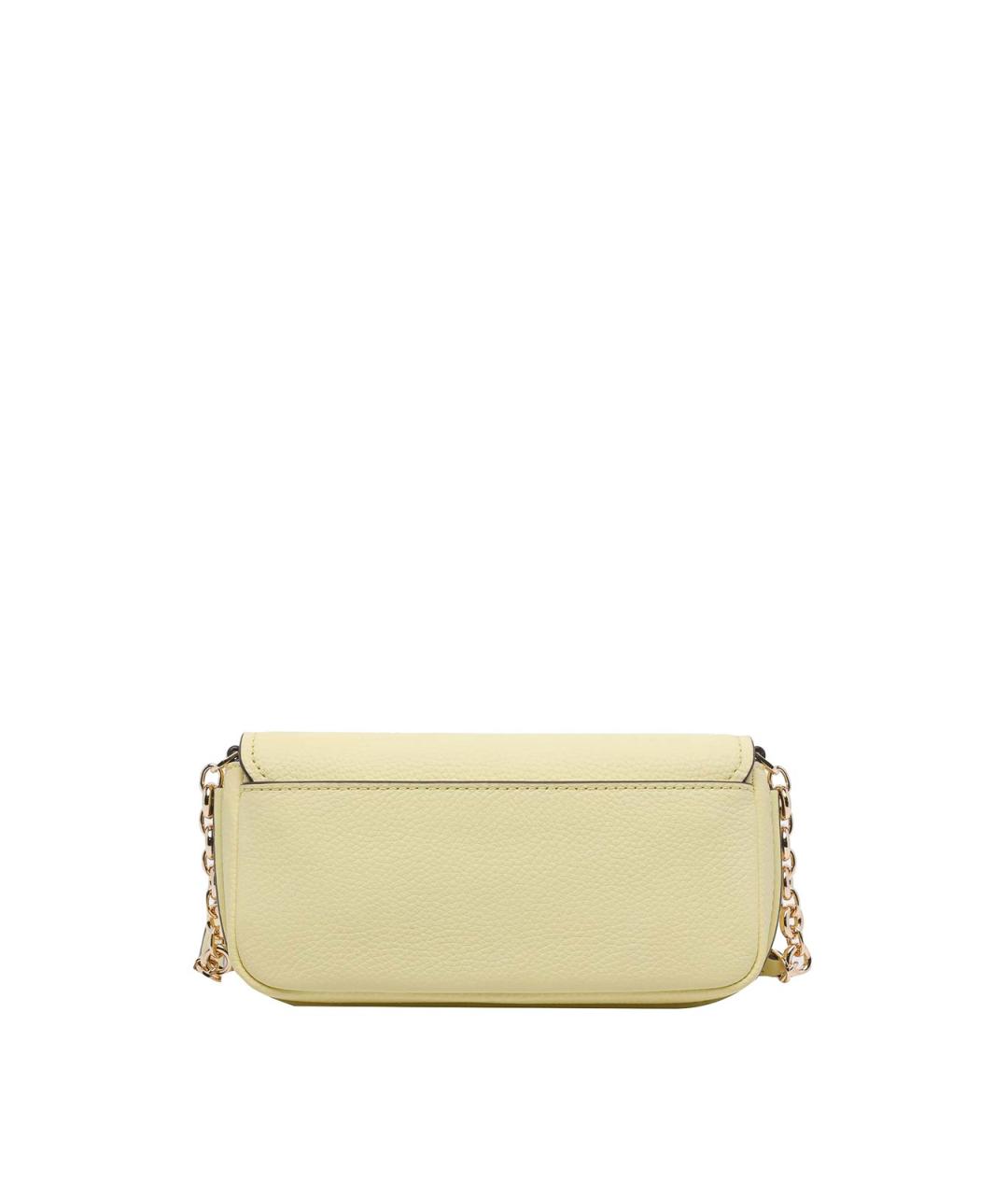MICHAEL MICHAEL KORS Желтая кожаная сумка через плечо, фото 3