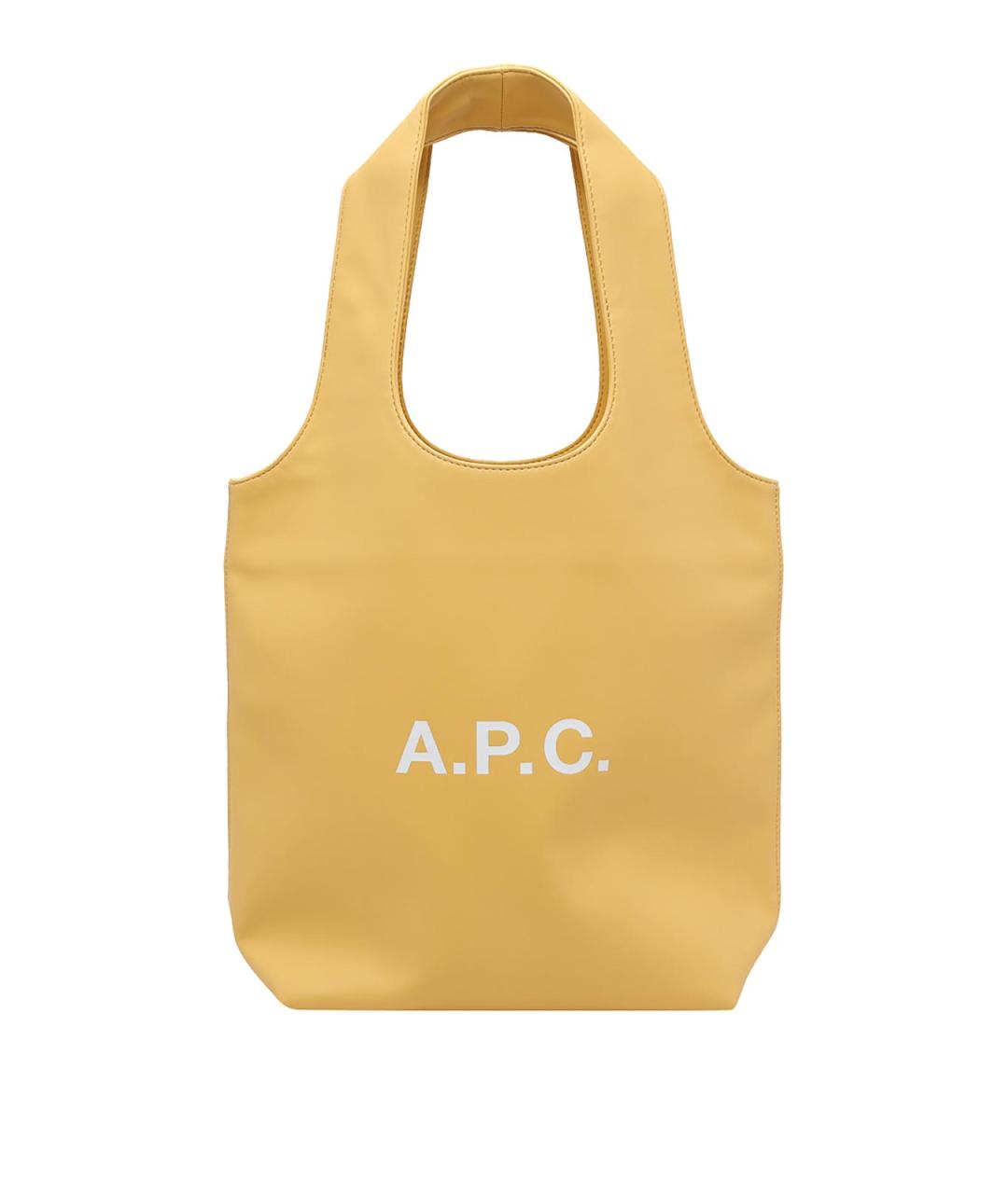 A.P.C. Желтая сумка тоут из искусственной кожи, фото 1