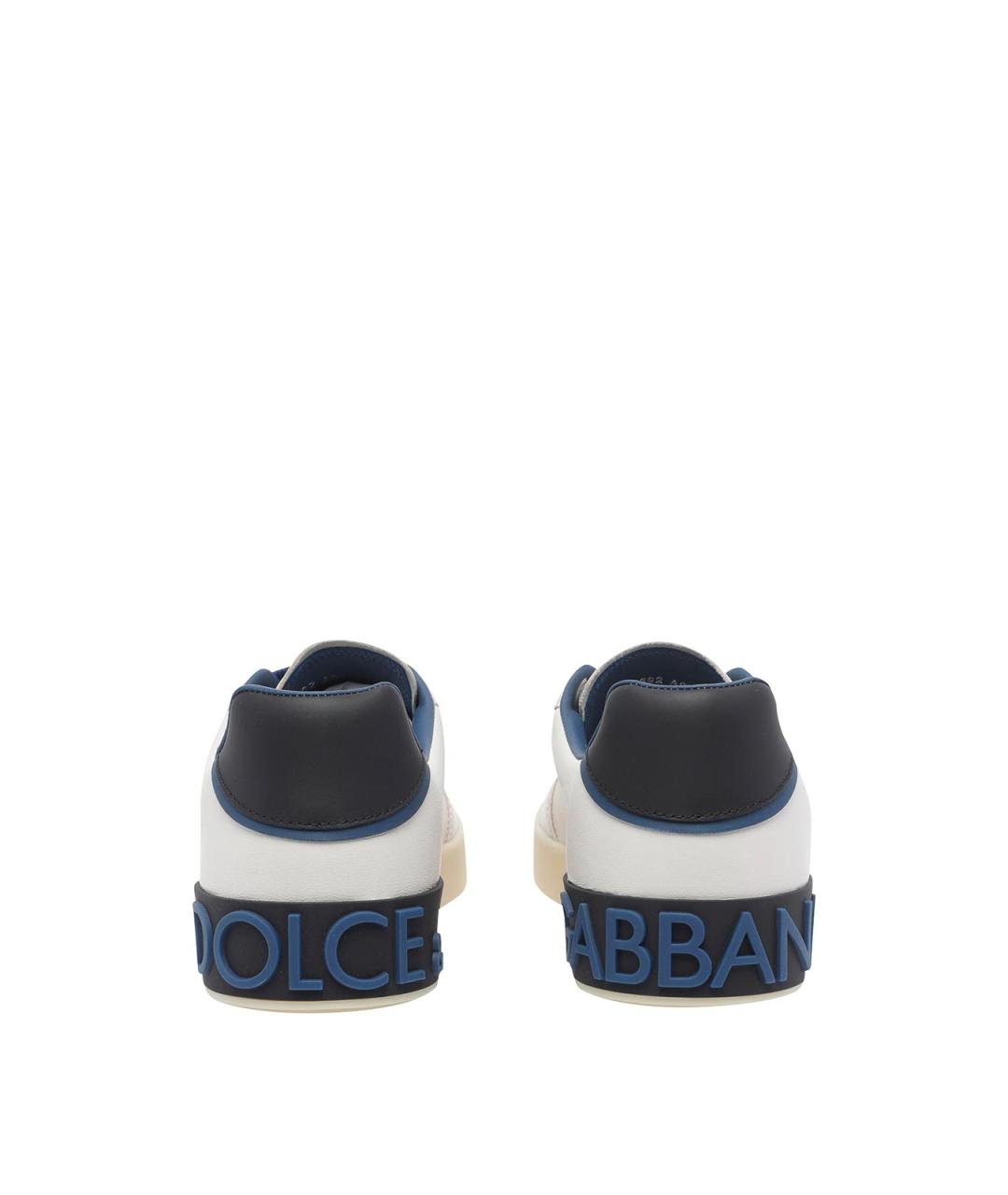DOLCE&GABBANA Белые кожаные низкие кроссовки / кеды, фото 4