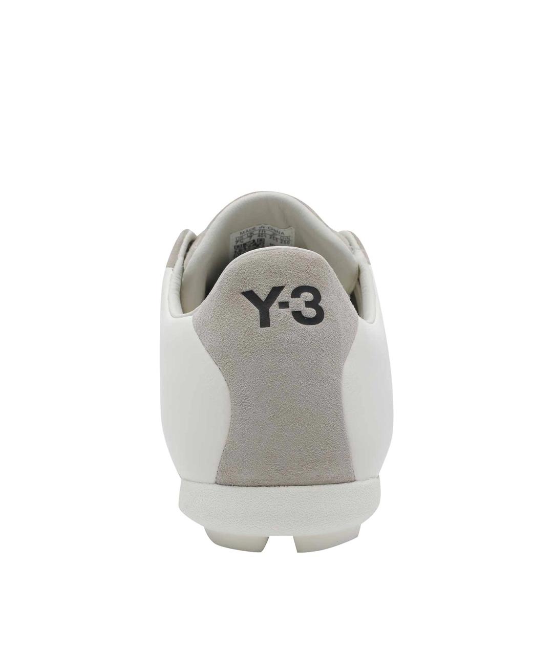 Y-3 Белые кожаные низкие кроссовки / кеды, фото 4