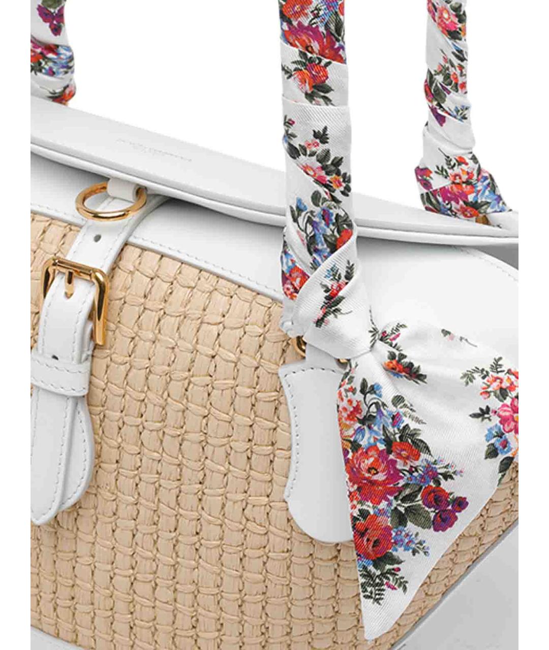 DOLCE&GABBANA Бежевая плетеная сумка через плечо, фото 4