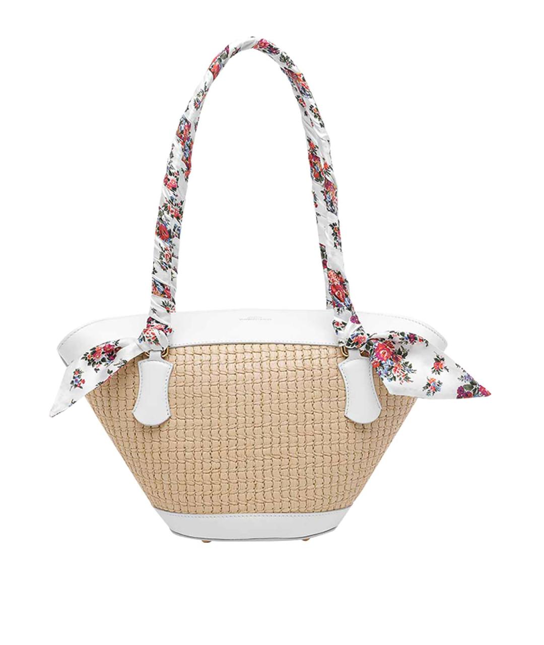 DOLCE&GABBANA Бежевая плетеная сумка через плечо, фото 3