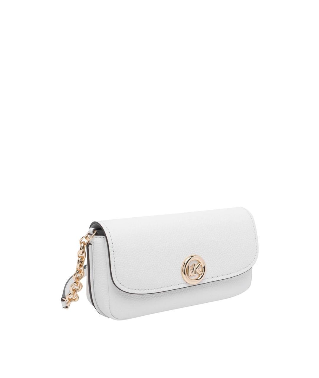 MICHAEL MICHAEL KORS Белая кожаная сумка через плечо, фото 2