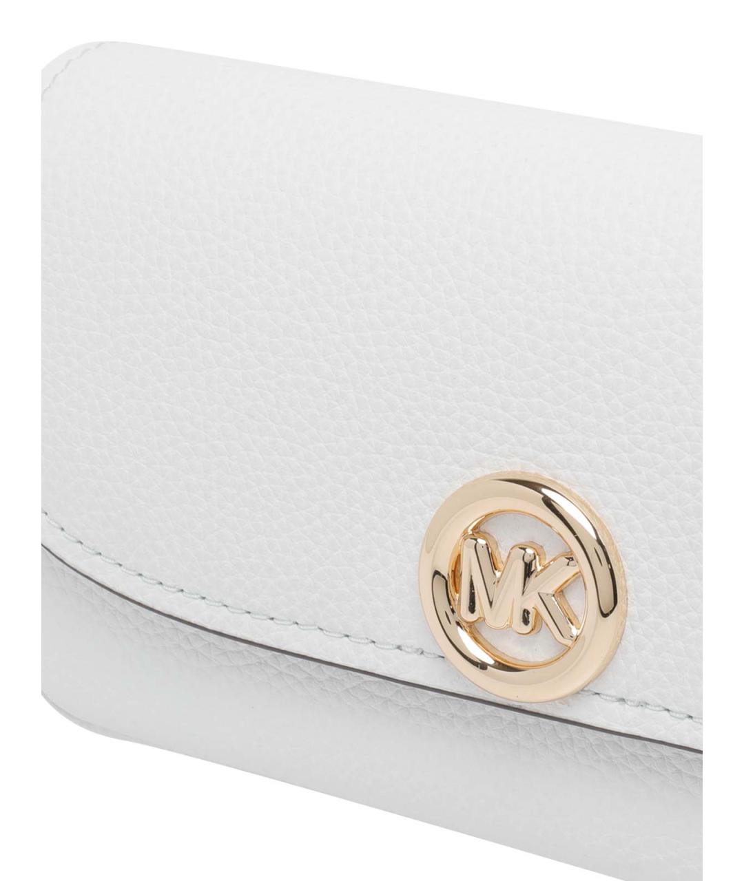 MICHAEL MICHAEL KORS Белая кожаная сумка через плечо, фото 4