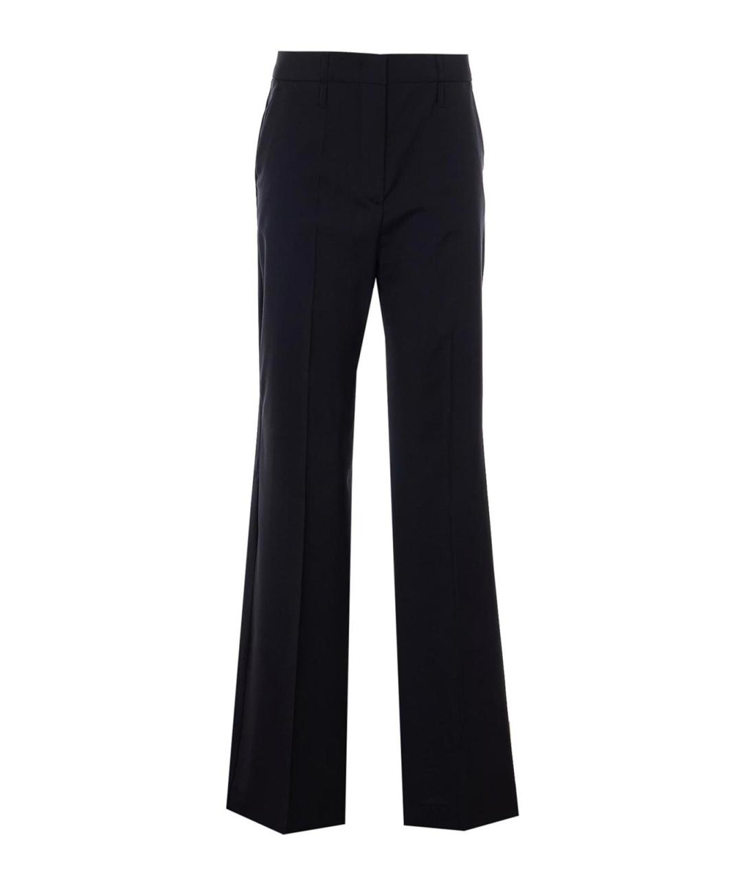 SPORTMAX Черные шерстяные брюки широкие, фото 1