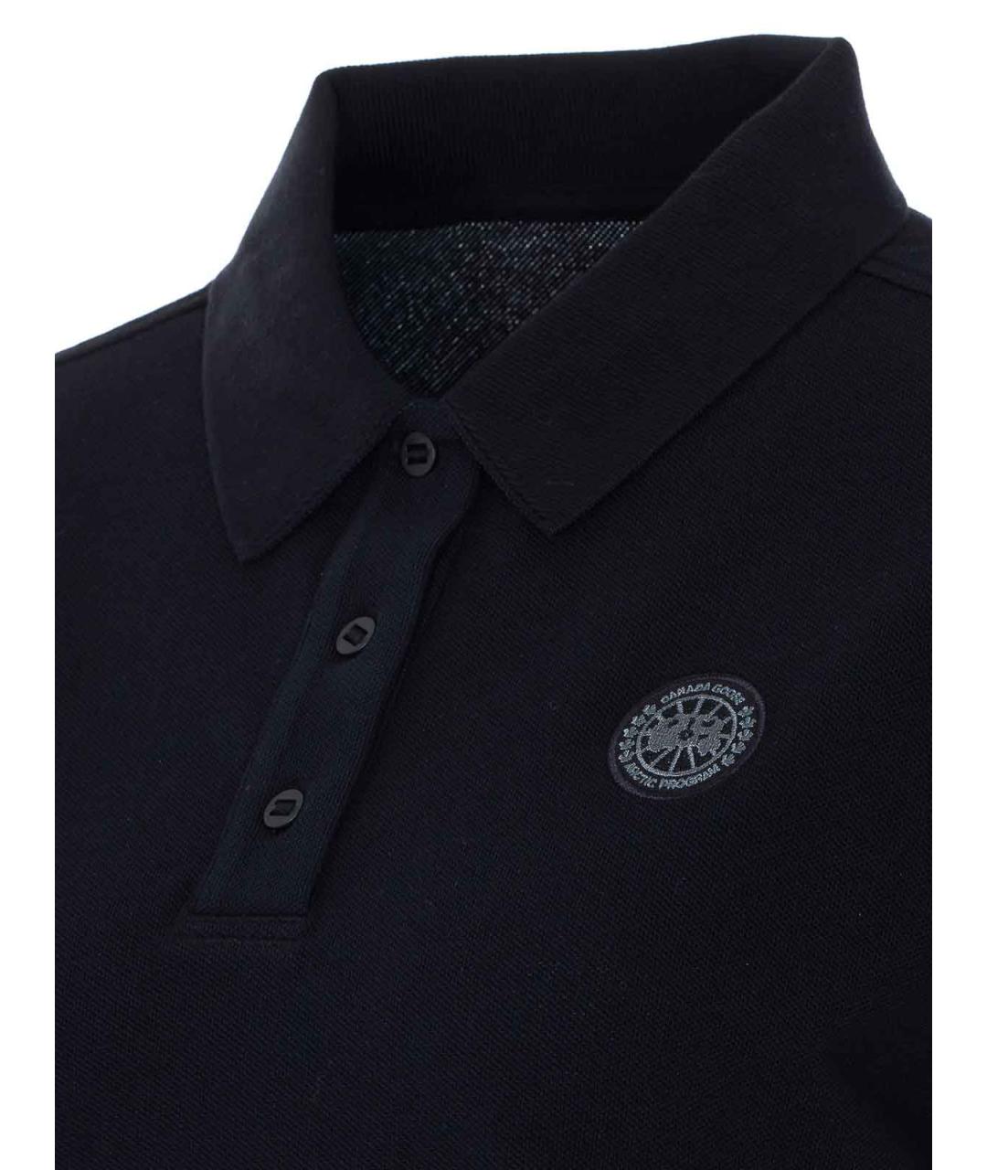 CANADA GOOSE Черная хлопковая футболка, фото 3