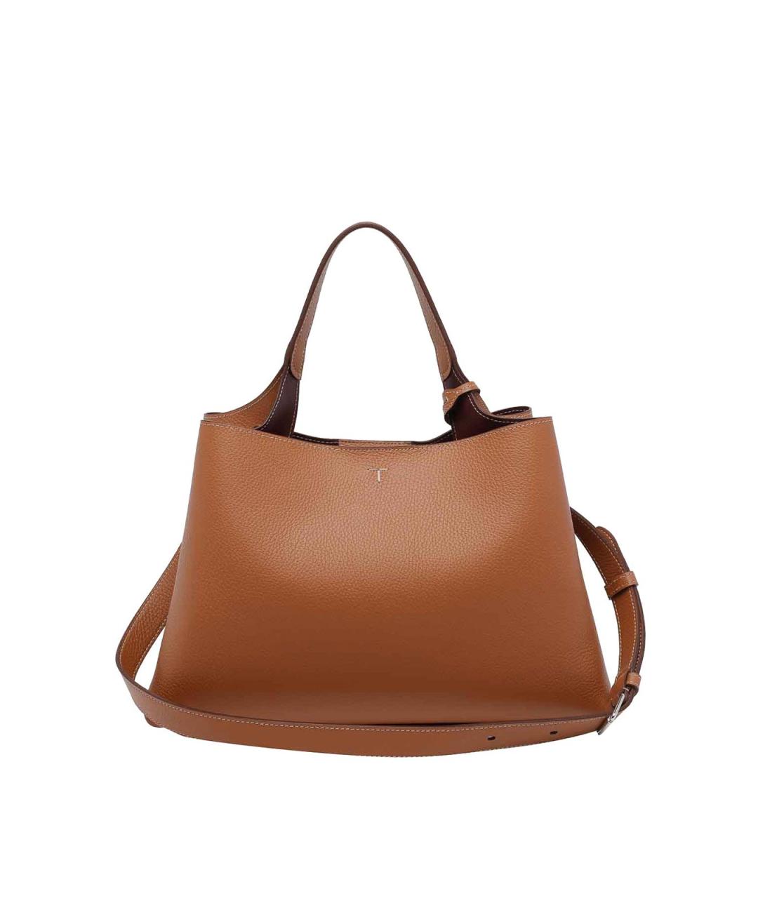 TOD'S Коричневая кожаная сумка тоут, фото 3
