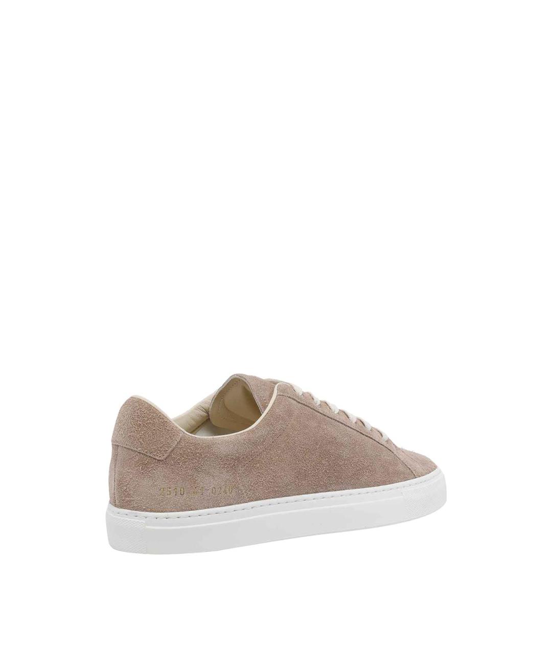 COMMON PROJECTS Бежевые замшевые низкие кроссовки / кеды, фото 3