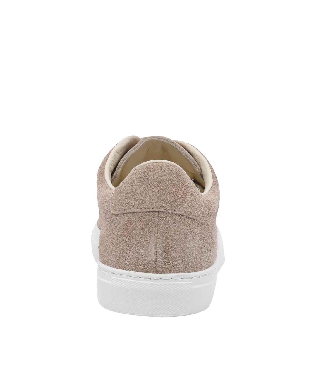 COMMON PROJECTS Бежевые замшевые низкие кроссовки / кеды, фото 4