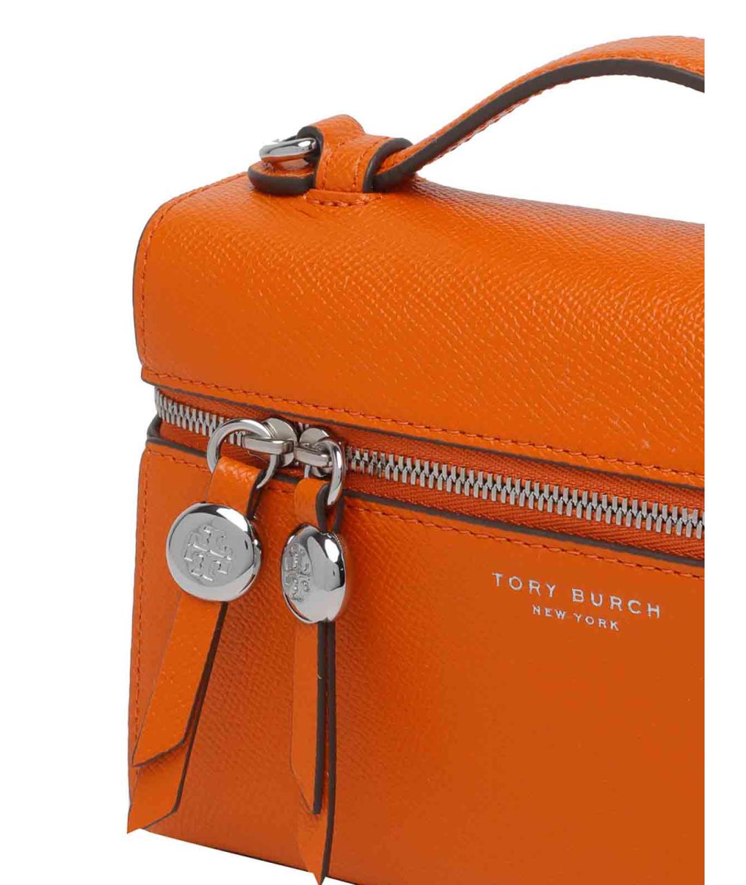 TORY BURCH Оранжевая кожаная сумка через плечо, фото 4
