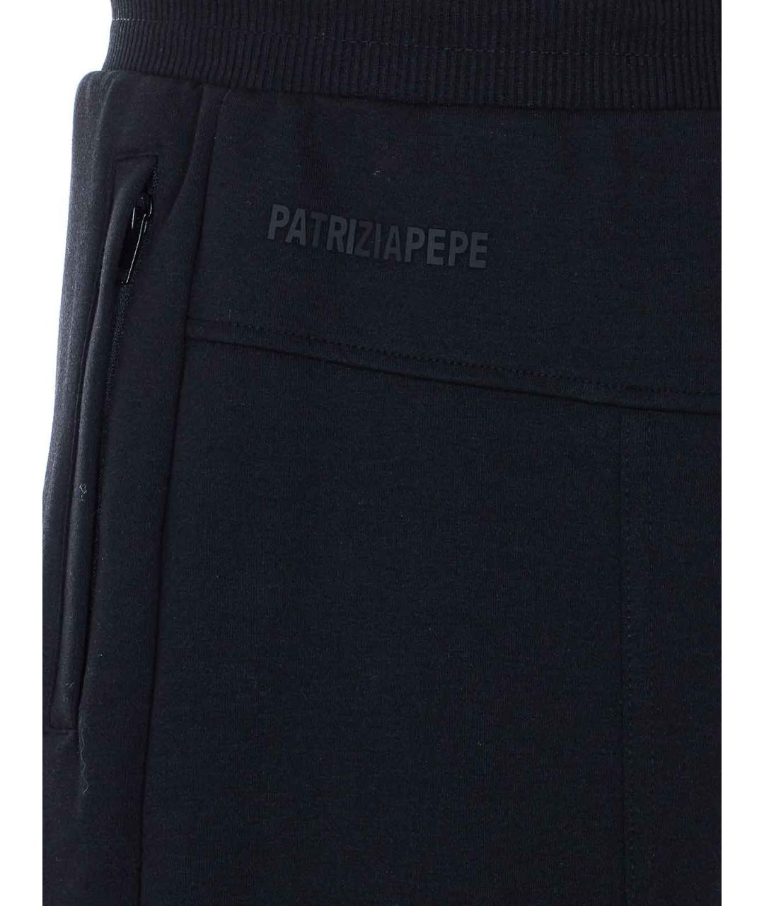 PATRIZIA PEPE Черные полиэстеровые брюки широкие, фото 3
