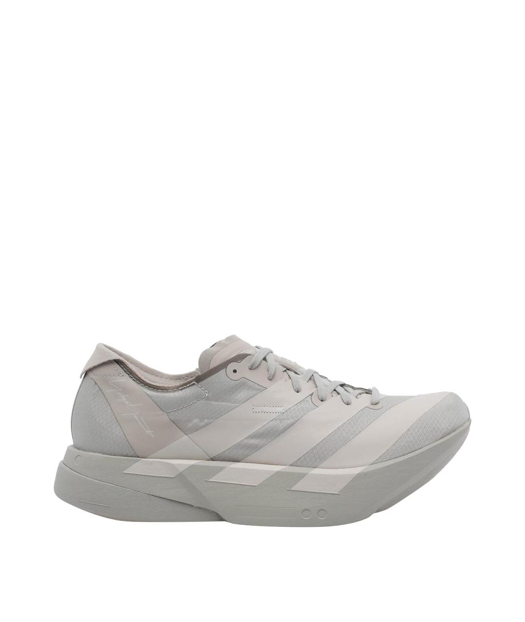 Y-3 Серые резиновые низкие кроссовки / кеды, фото 1