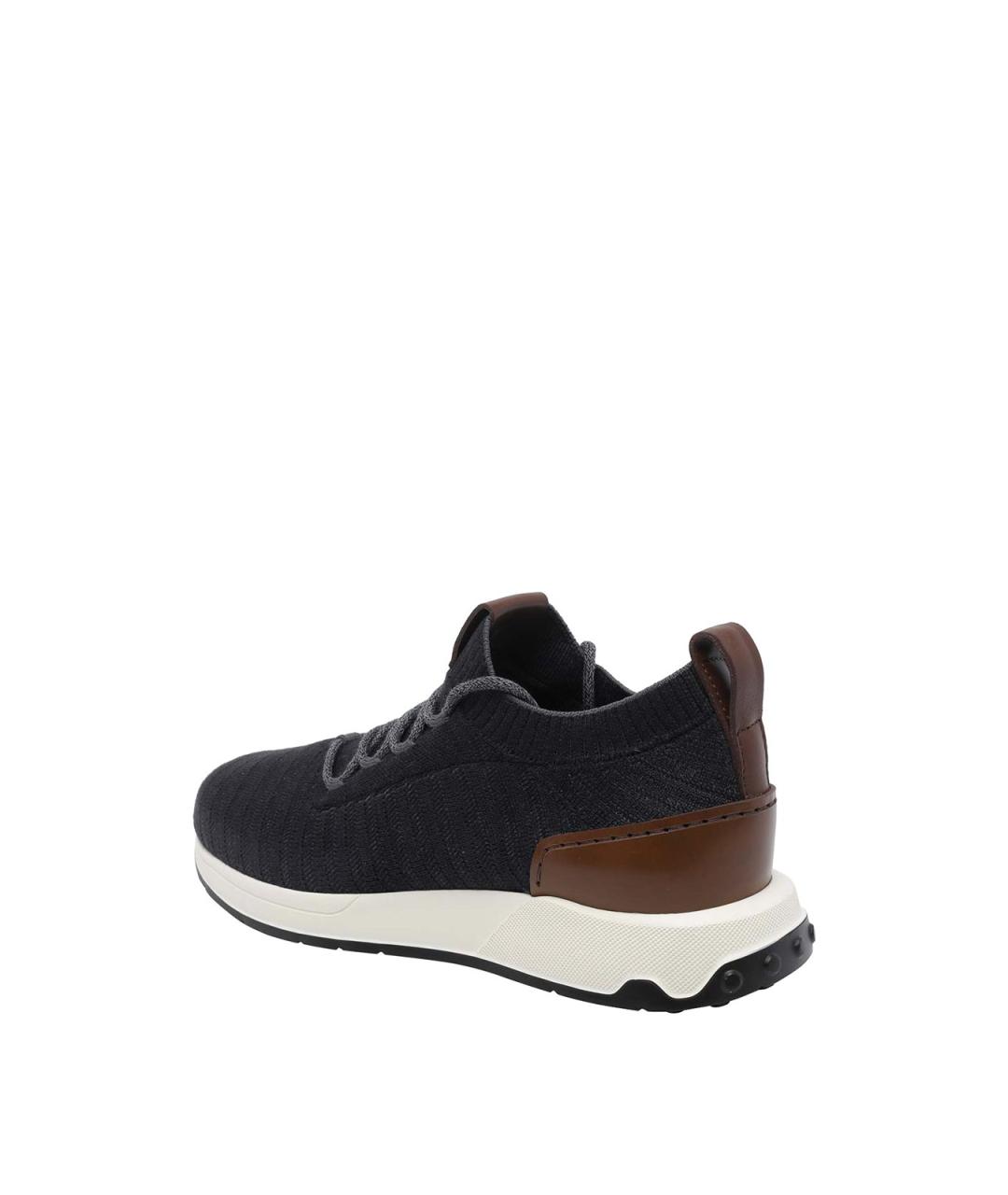 TOD'S Синие резиновые низкие кроссовки / кеды, фото 3
