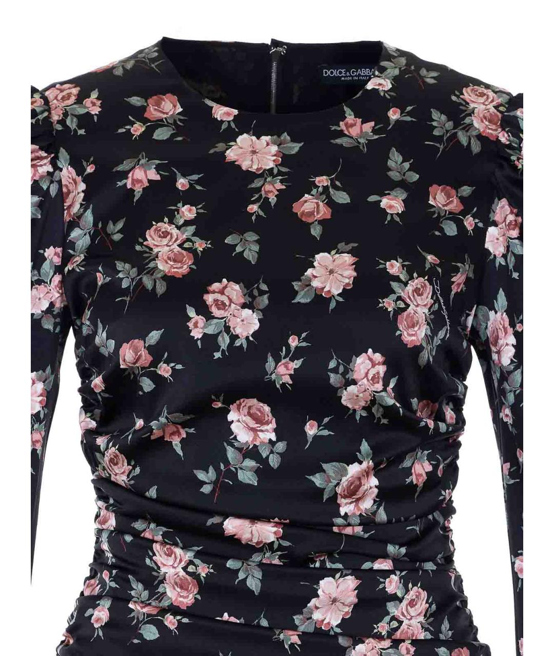DOLCE&GABBANA Мульти шелковое вечернее платье, фото 4