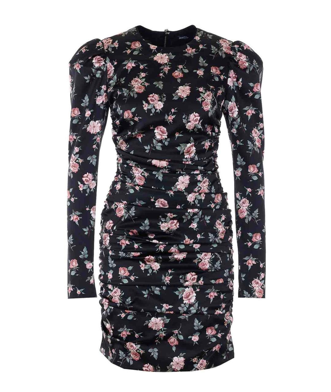 DOLCE&GABBANA Мульти шелковое вечернее платье, фото 1