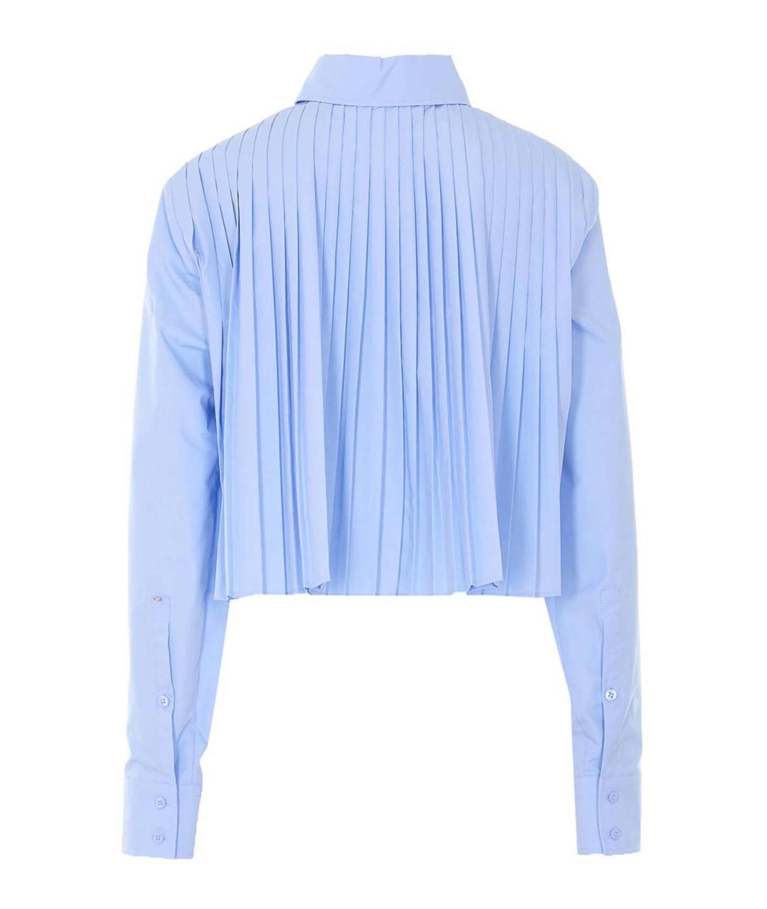 SPORTMAX Голубая хлопковая рубашка, фото 2