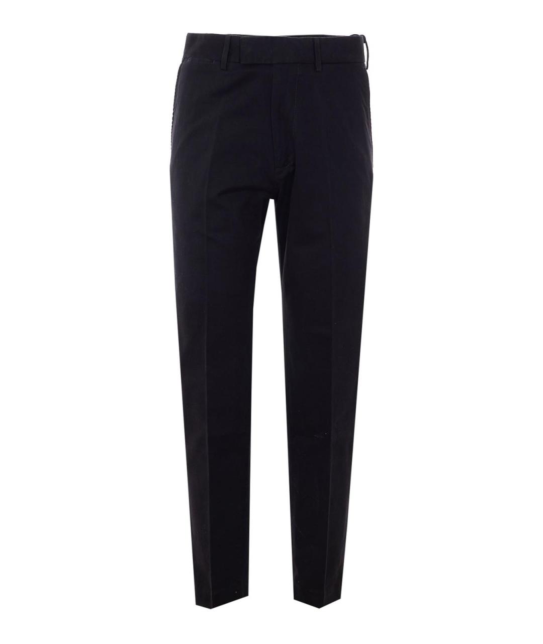 TOM FORD Черные хлопковые классические брюки, фото 1