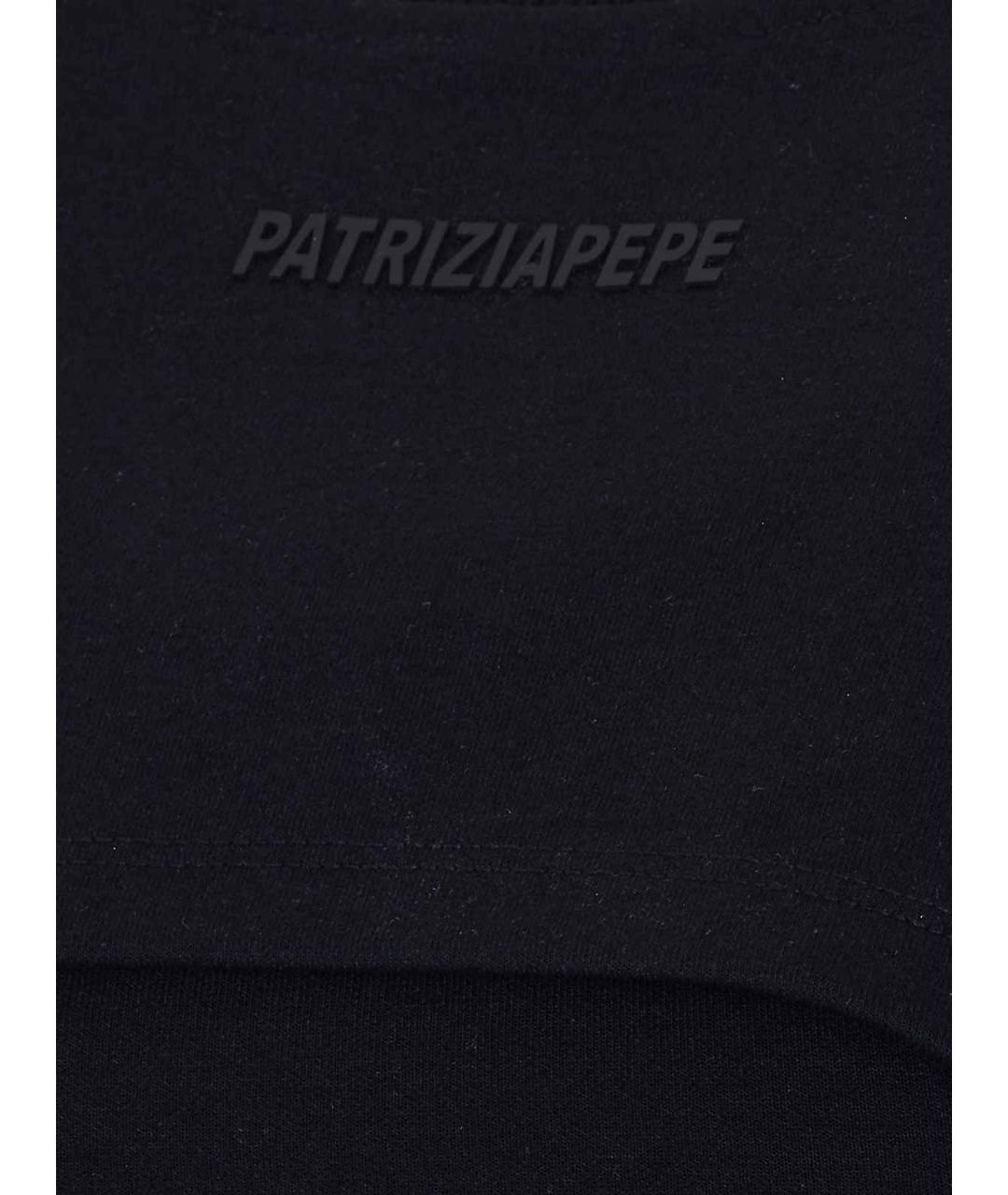 PATRIZIA PEPE Черная полиэстеровая футболка, фото 3