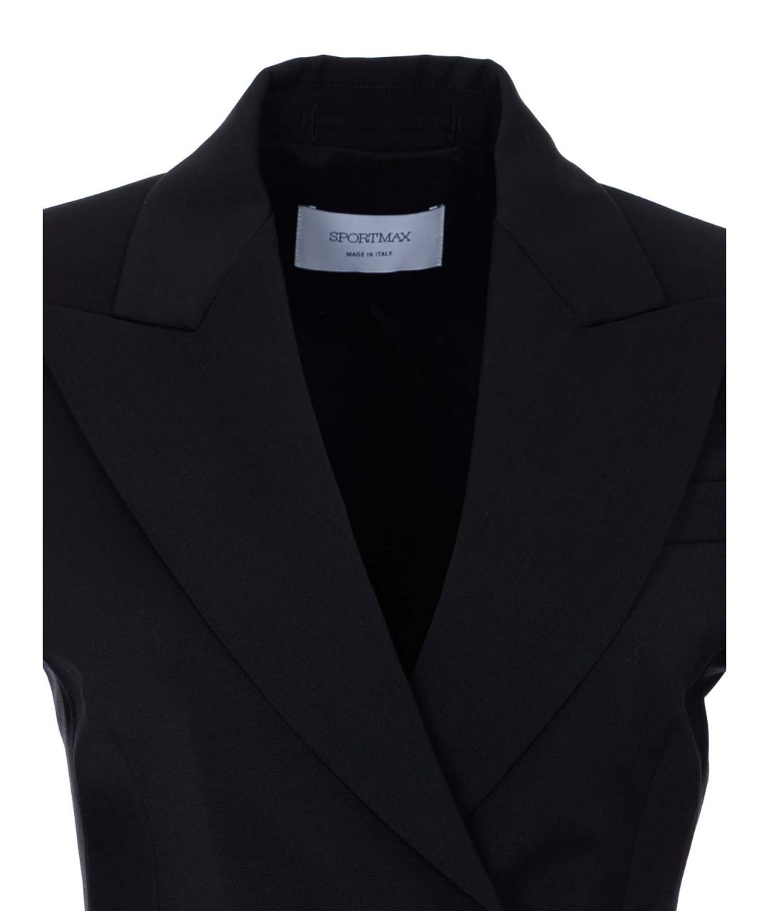 SPORTMAX Черная полиэстеровая куртка, фото 4