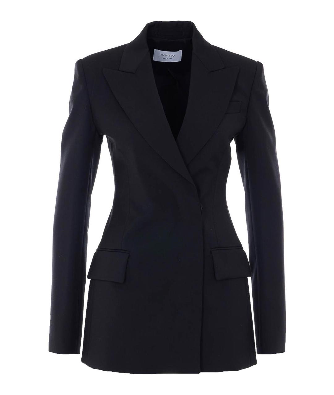 SPORTMAX Черная полиэстеровая куртка, фото 1