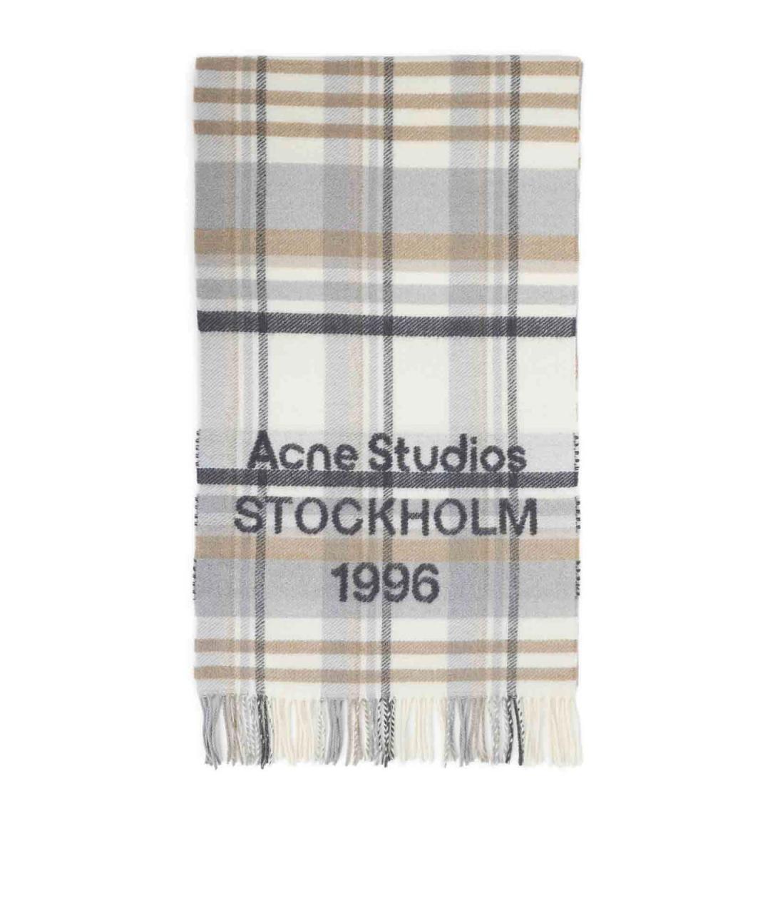ACNE STUDIOS Бежевый шерстяной шарф, фото 1