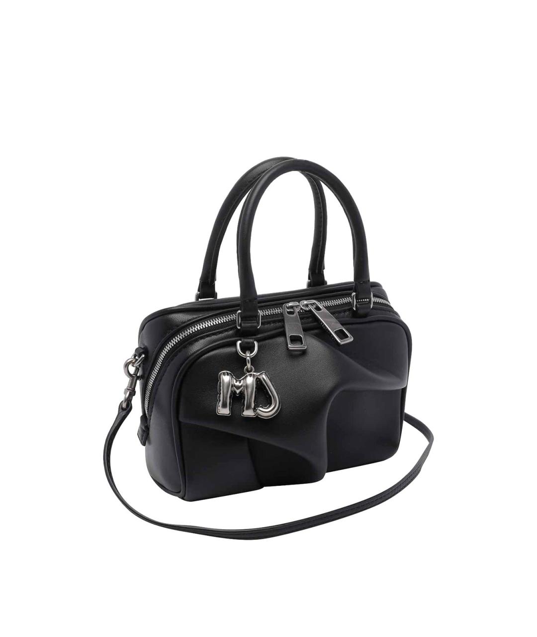 MARC JACOBS Черная кожаная сумка с короткими ручками, фото 2