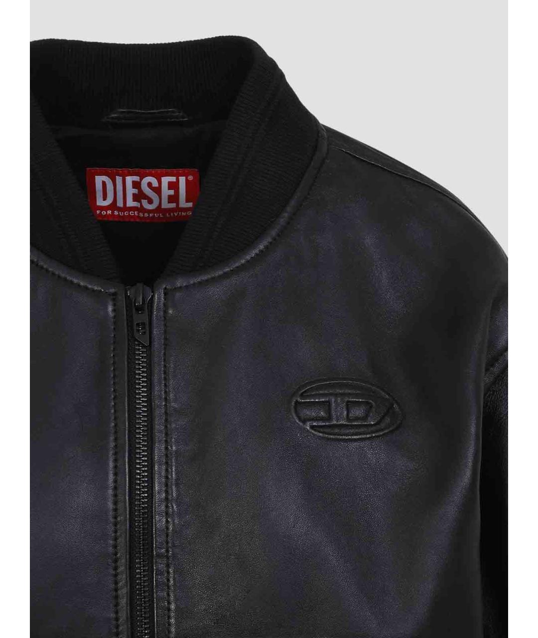 DIESEL Черная кожаная куртка, фото 3