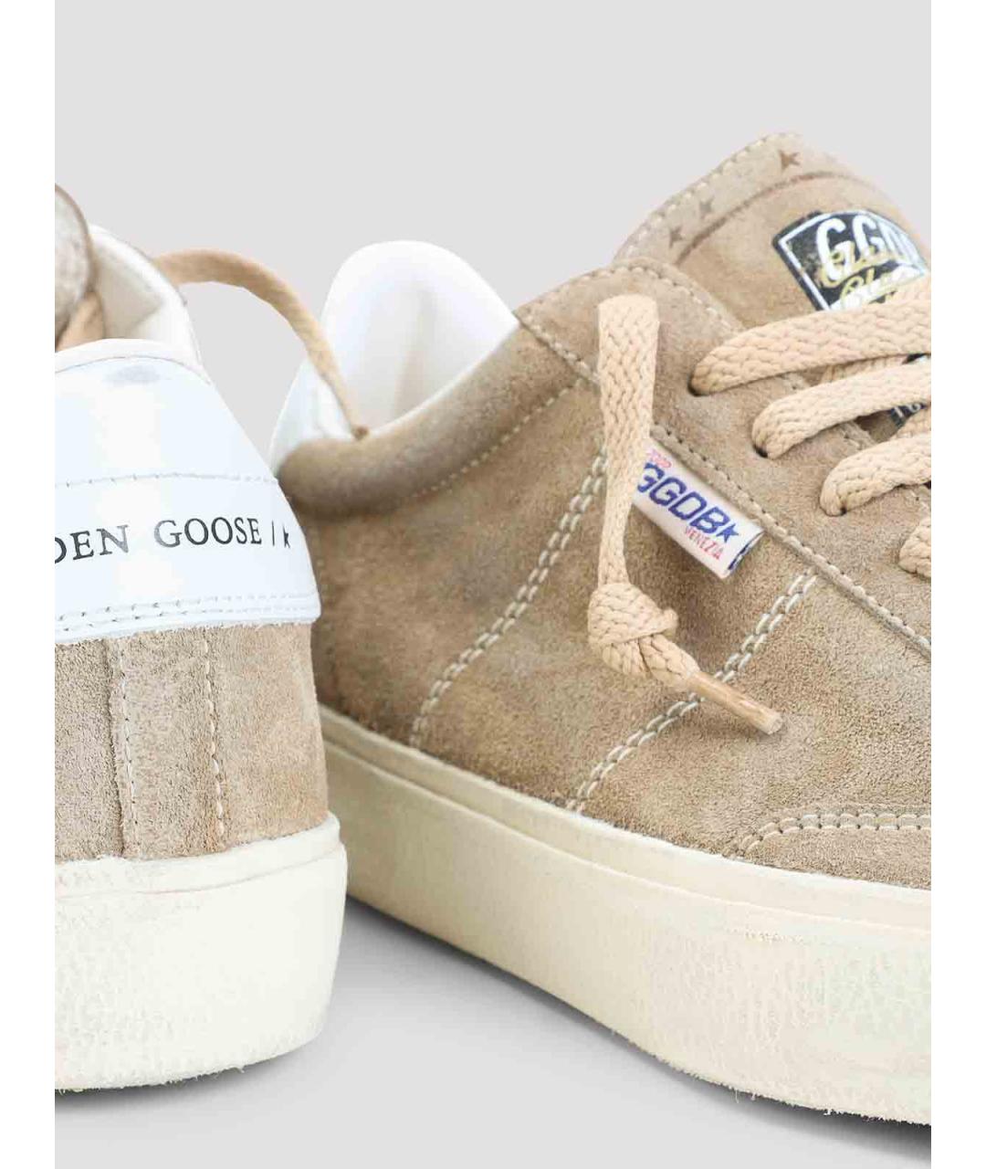 GOLDEN GOOSE DELUXE BRAND Бежевые замшевые низкие кроссовки / кеды, фото 4