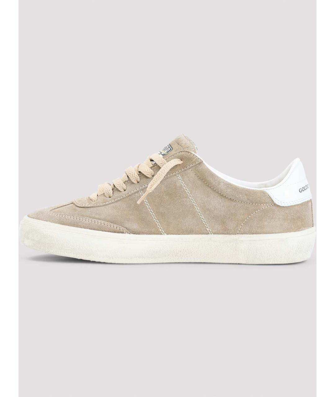 GOLDEN GOOSE DELUXE BRAND Бежевые замшевые низкие кроссовки / кеды, фото 2
