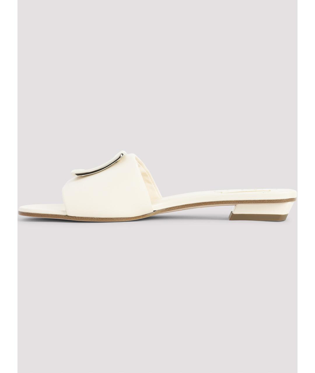ROGER VIVIER Белые кожаные мюли, фото 2