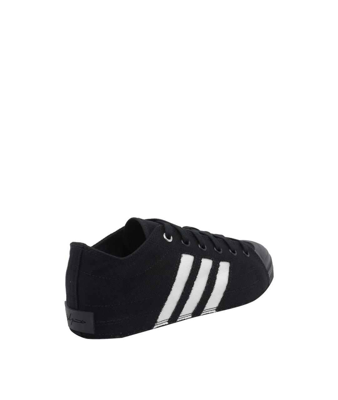 Y-3 Черные резиновые низкие кроссовки / кеды, фото 3