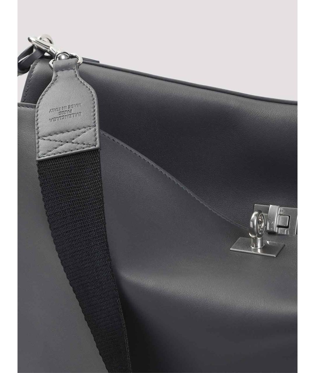 BALENCIAGA Серая кожаная сумка на плечо, фото 3