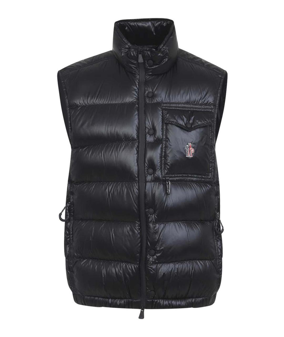 MONCLER Черная полиамидовая жилетка, фото 1