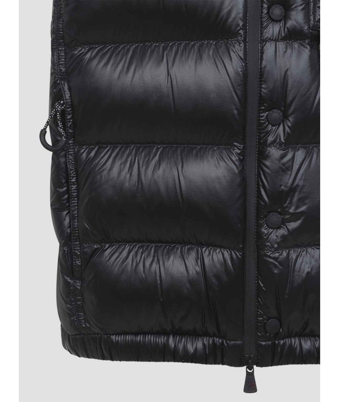 MONCLER Черная полиамидовая жилетка, фото 3