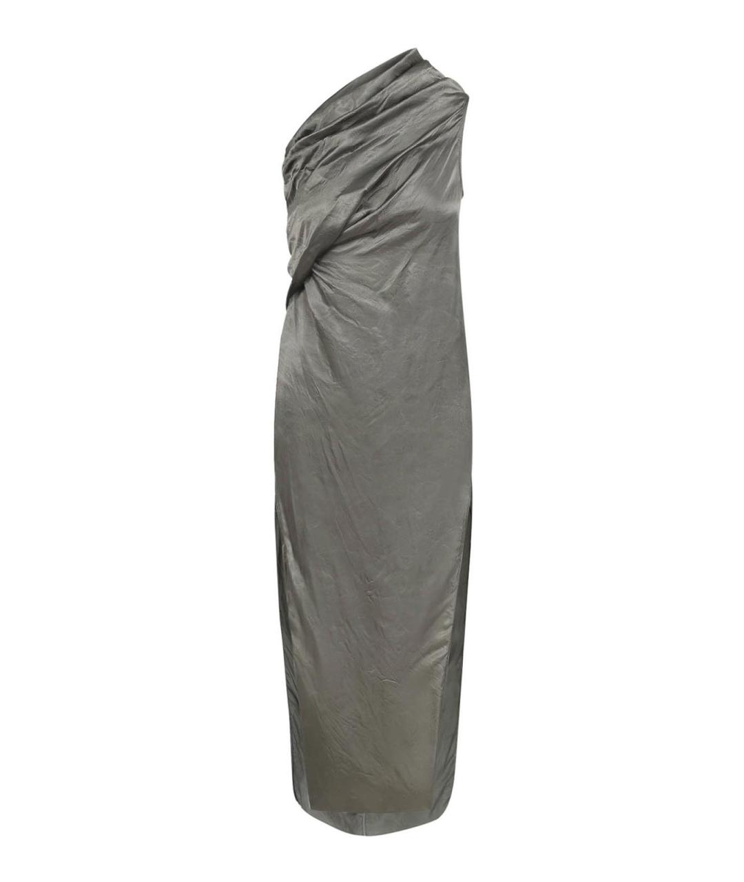 RICK OWENS Серое вискозное повседневное платье, фото 1