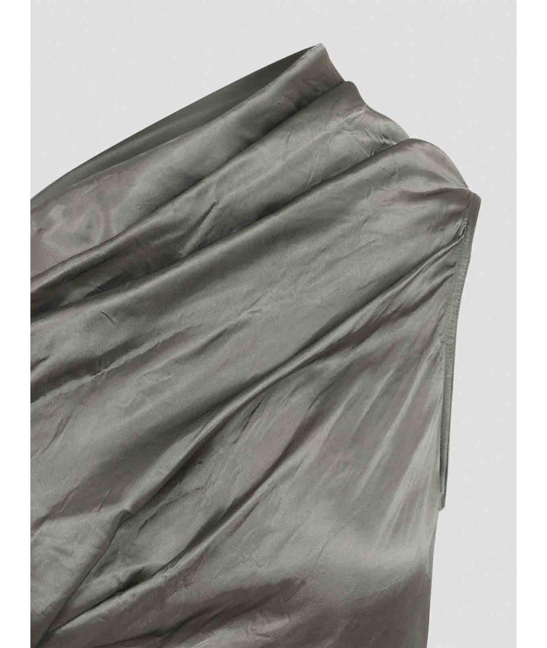 RICK OWENS Серое вискозное повседневное платье, фото 3