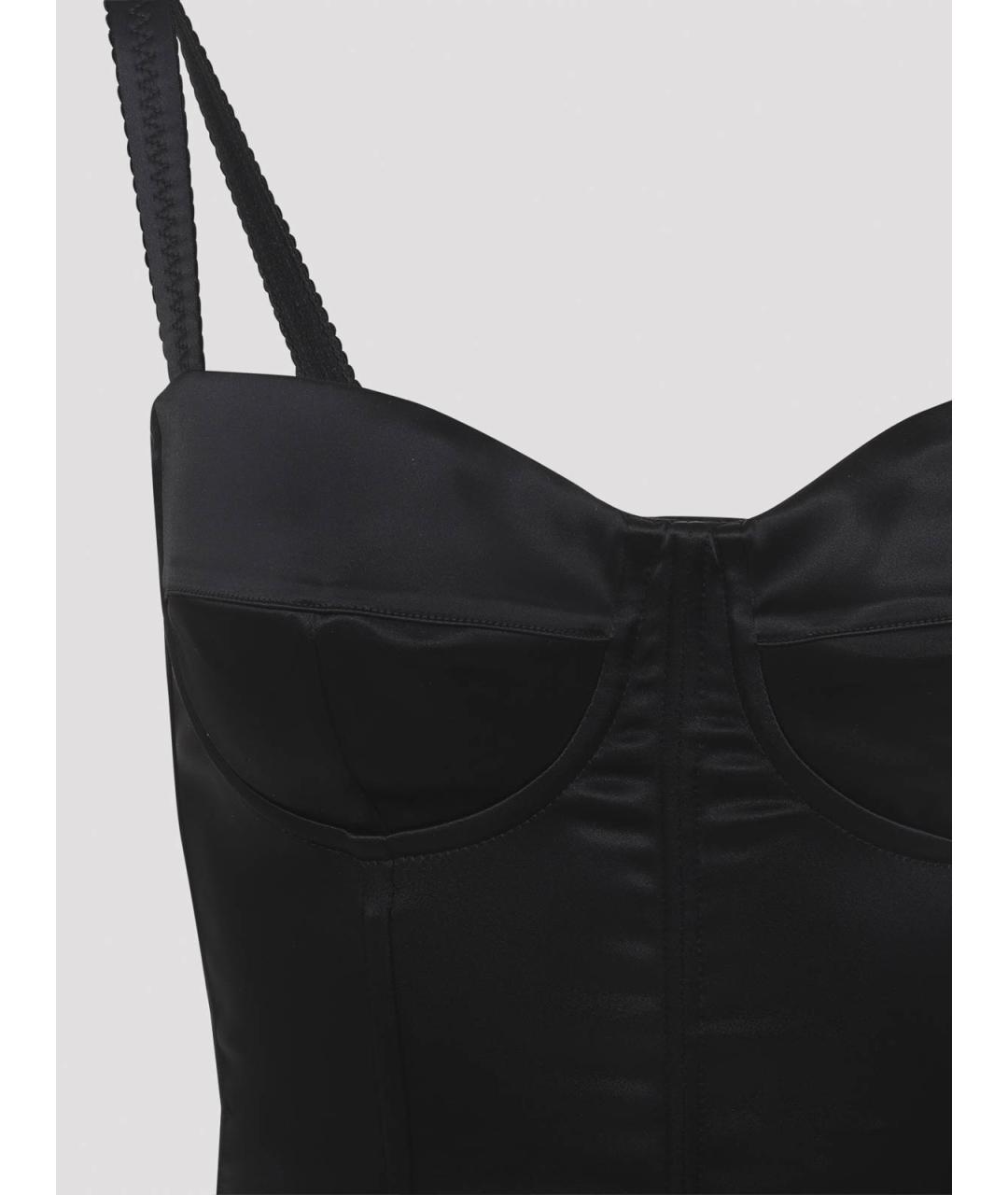 DOLCE&GABBANA Черное ацетатное повседневное платье, фото 3