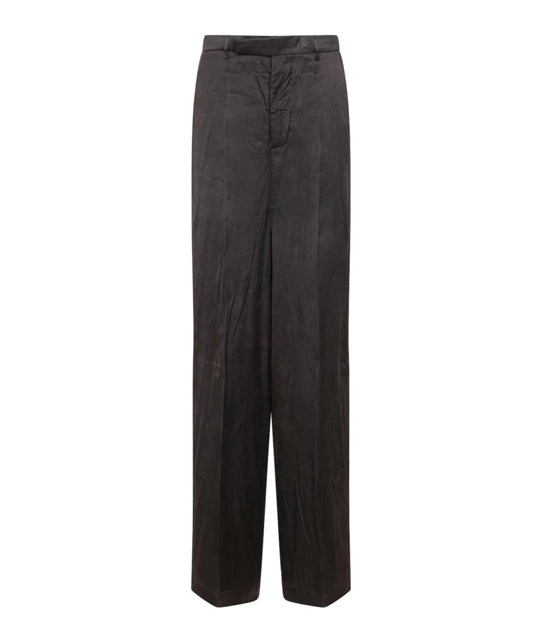 RICK OWENS Зеленые вискозные прямые брюки, фото 1