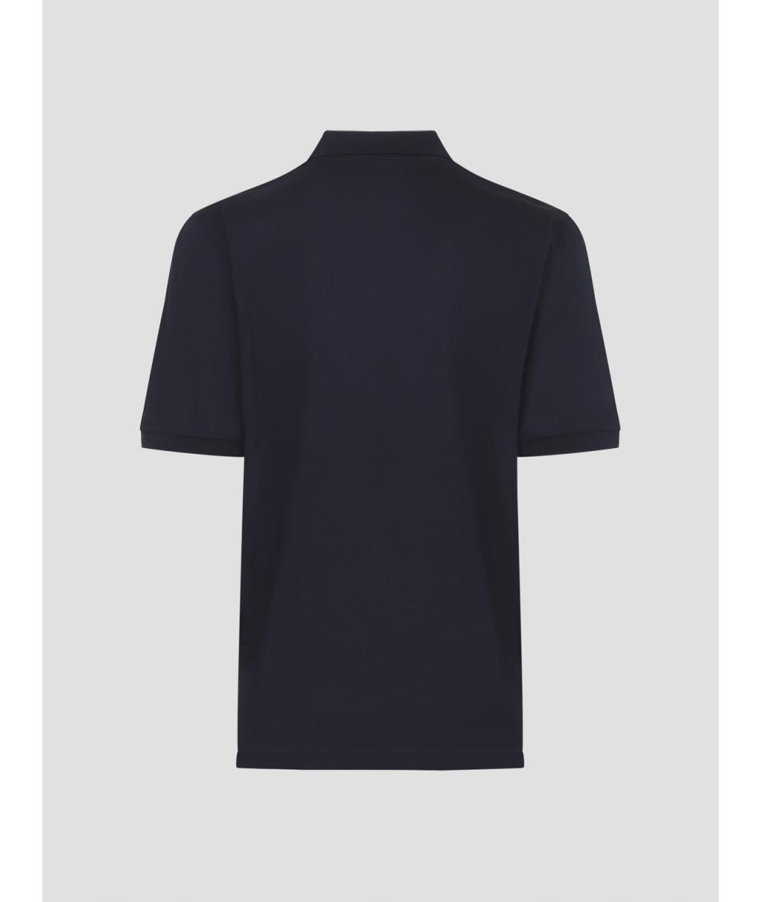 POLO RALPH LAUREN Синее хлопковое поло с коротким рукавом, фото 2