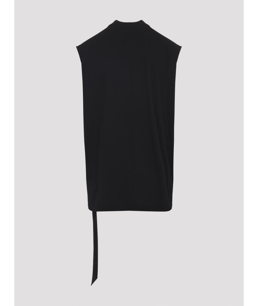 RICK OWENS Черная хлопковая майка, фото 2