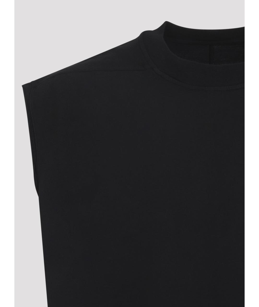 RICK OWENS Черная хлопковая майка, фото 3