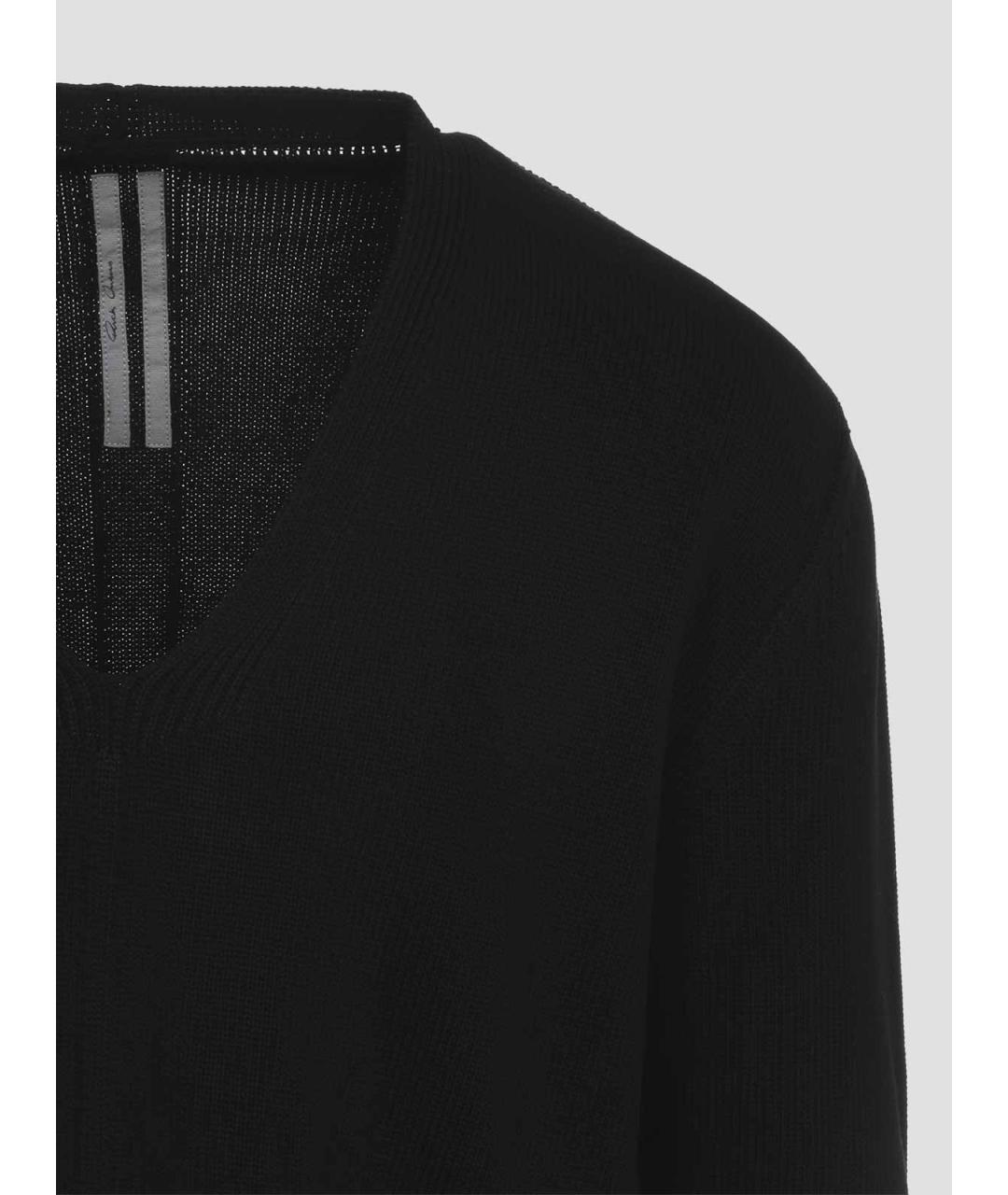 RICK OWENS Черный хлопковый джемпер / свитер, фото 4