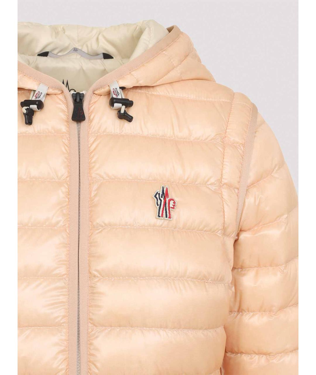 MONCLER Розовая полиамидовая куртка, фото 4